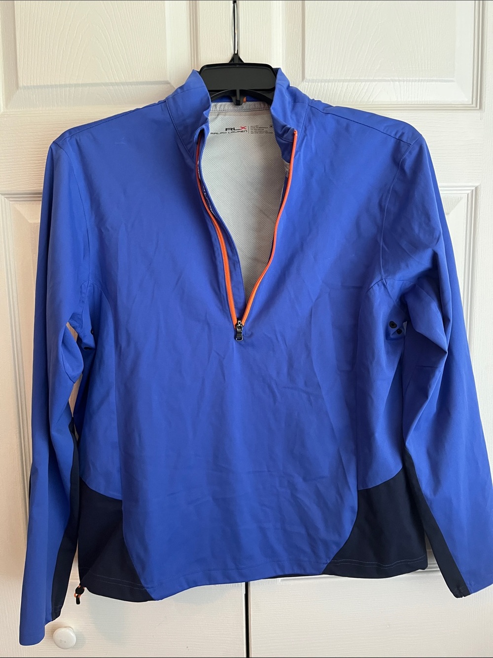 Ralph Lauren Blue Pullover Jacket with Orange Trim